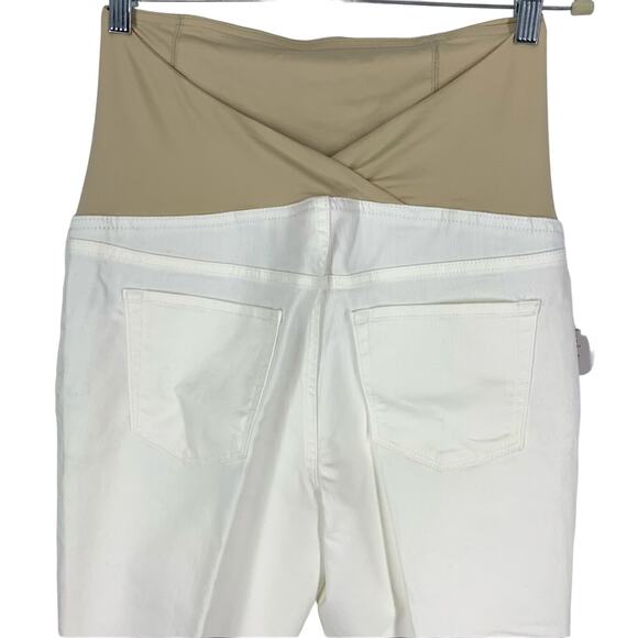 Ingrid & Isabel Maternity Crossover Panel White Skinny Pants Size 6/28 Maternity - Picture 6 of 8